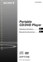 Sony DVPFX96 TV/DVD Combo Operating Manual